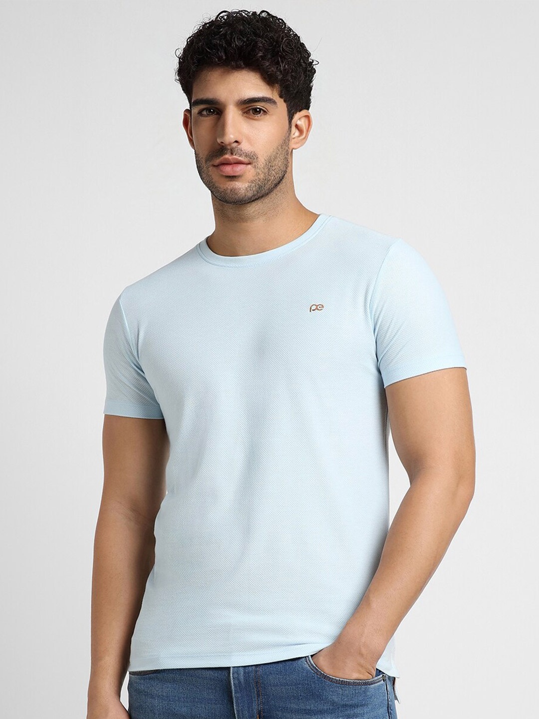 

Peter England Casuals Round Neck T-shirt, Blue