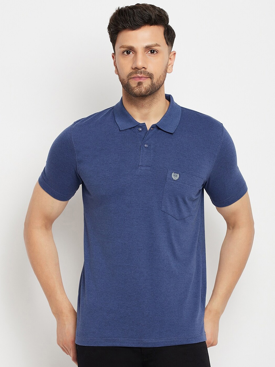 

Duke Polo Collar Regular Fit Cotton T-shirt, Blue