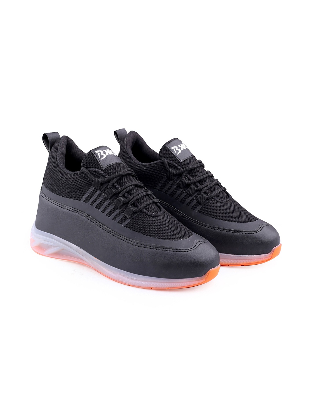 

Bxxy Men Flyknit Technology Height Increasing Running Shoes, Black