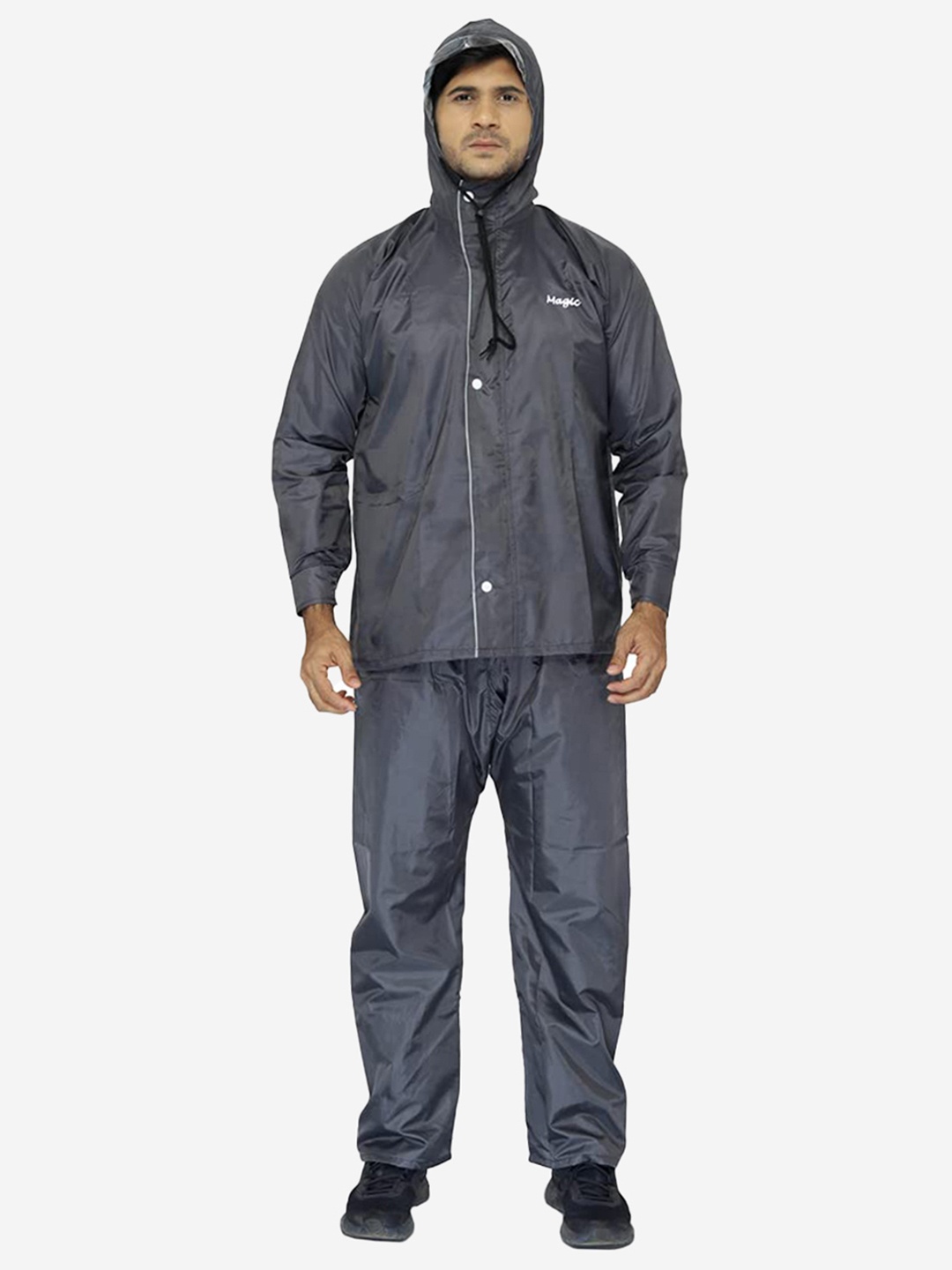 

THE CLOWNFISH Reversible Double Coating Rain Suit, Grey