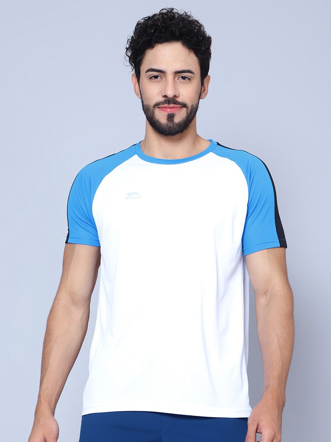 

Shiv Naresh Round Neck Raglan Sleeves Dri-Fit Sports T-Shirt, White