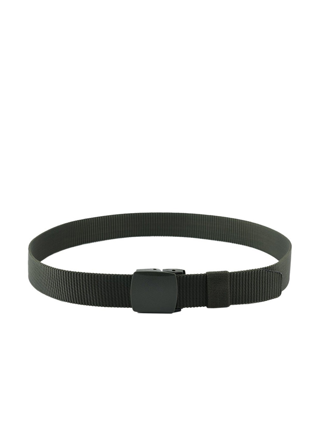 

The Roadster Lifestyle Co.Men Pack Of 2 Brown & Olive Green Textured Canvas Belts