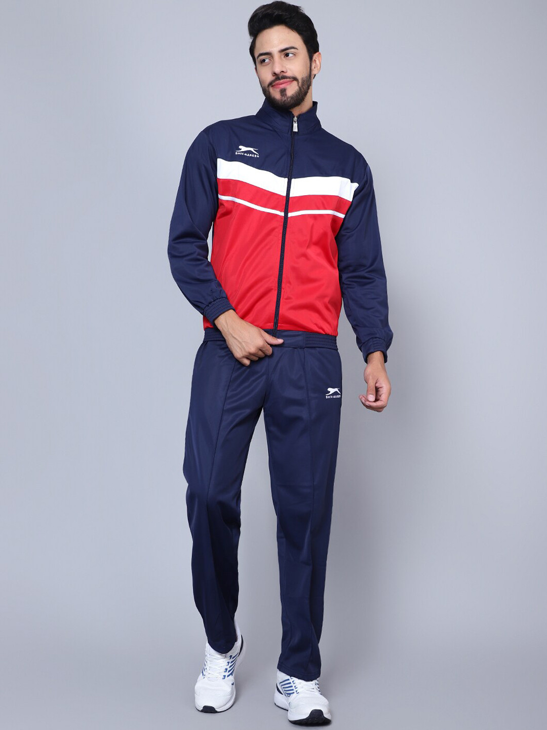 

Shiv Naresh Men Colourblocked Sports Tracksuits, Blue