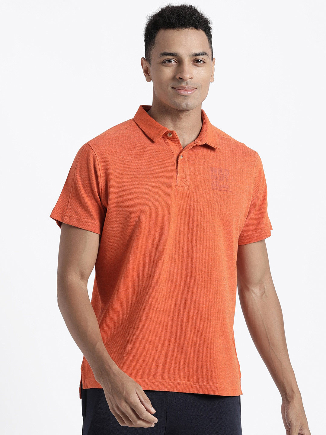 

Wildcraft Polo Collar Rapid-Dry Regular Fit T-shirt, Orange