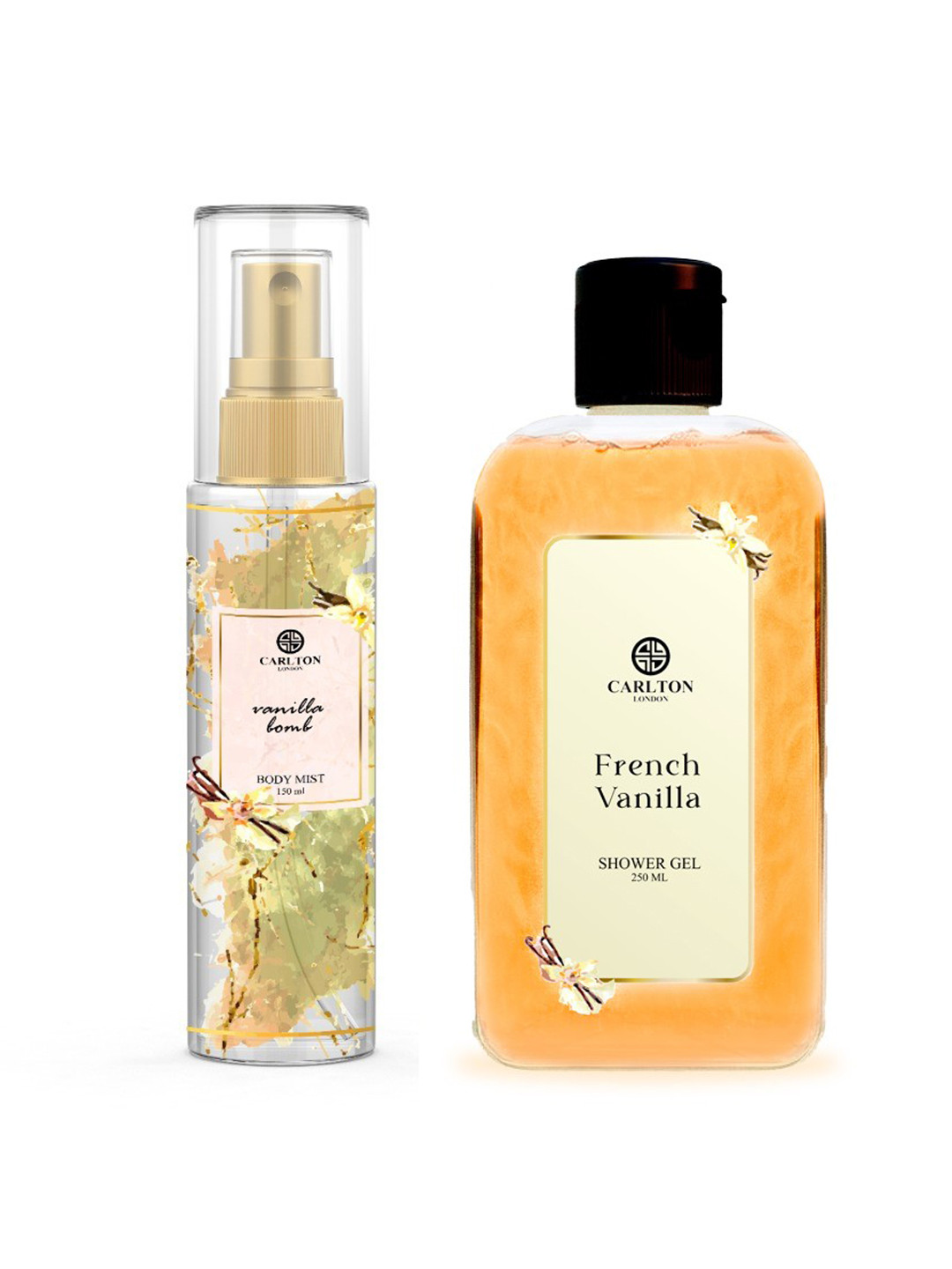 

Carlton London Women Vanilla Bomb Fragrance Set - Body Mist 150ml & Shower Gel 250ml, Orange