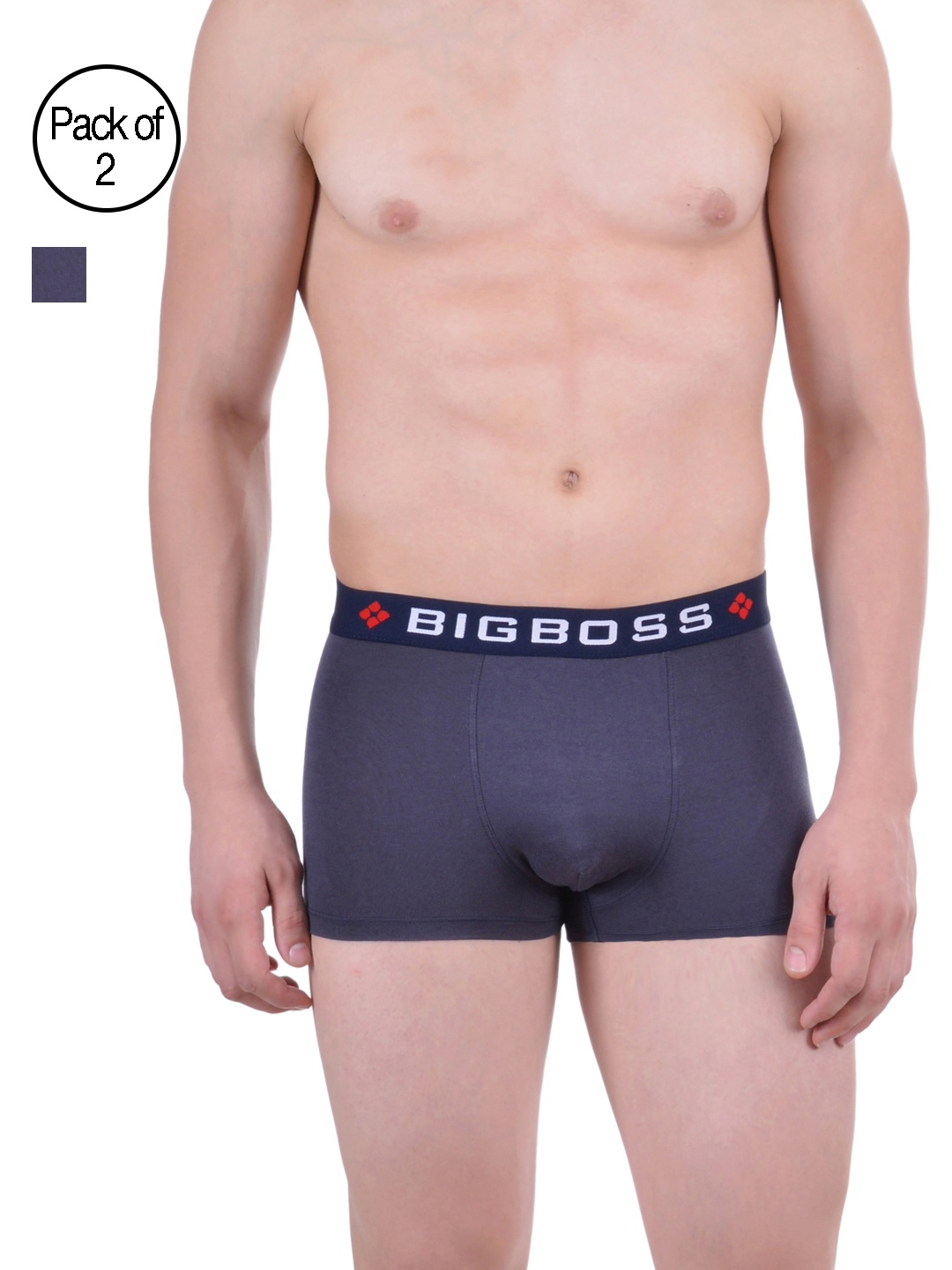 

Dollar Bigboss Men Pack of 2 Micro Modal Trendy Trunk MDTR-06-R1-PO2, Charcoal