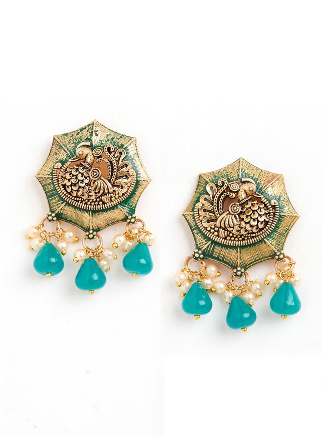 

HOT AND BOLD Gold-Plated Contemporary Drop Earrings