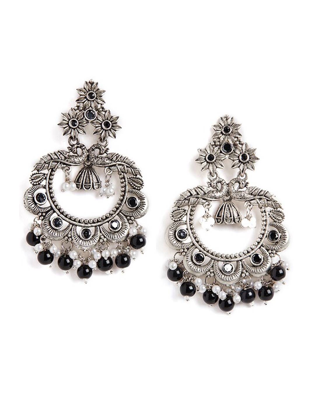 

HOT AND BOLD Silver-Plated Contemporary Drop Earrings