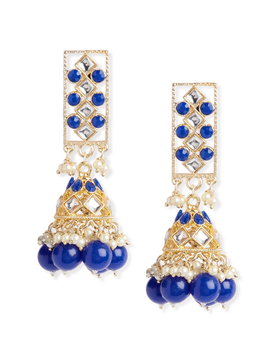 

HOT AND BOLD Gold-Plated Dome Shaped Drop Earrings