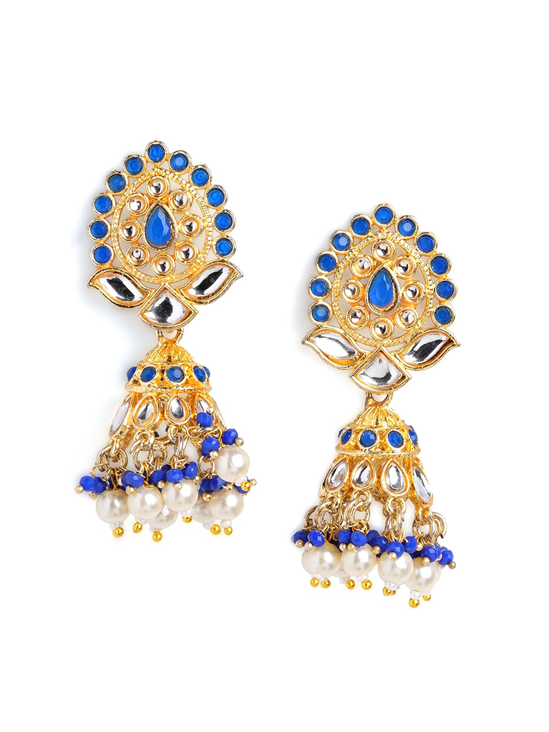 

HOT AND BOLD Gold-Plated Dome Shaped Jhumkas Earrings