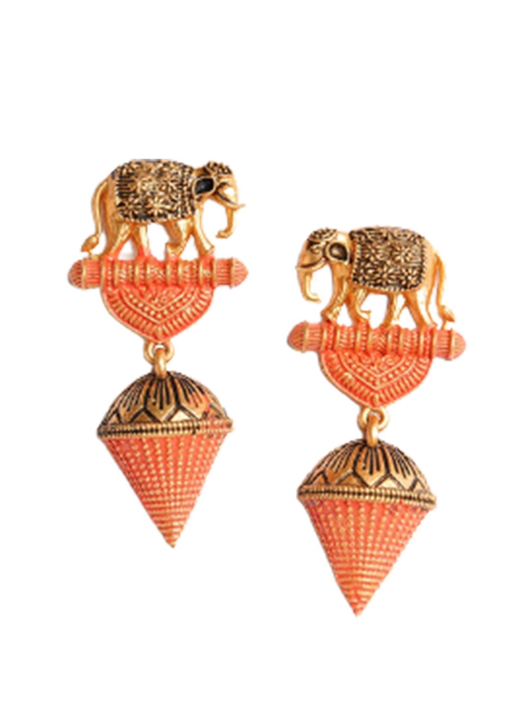 

HOT AND BOLD Gold-Plated Contemporary Drop Earrings