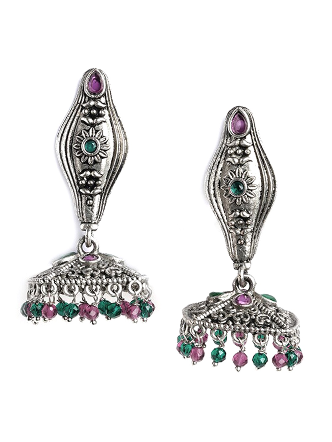 

HOT AND BOLD Silver-Plated Classic Jhumkas Earrings