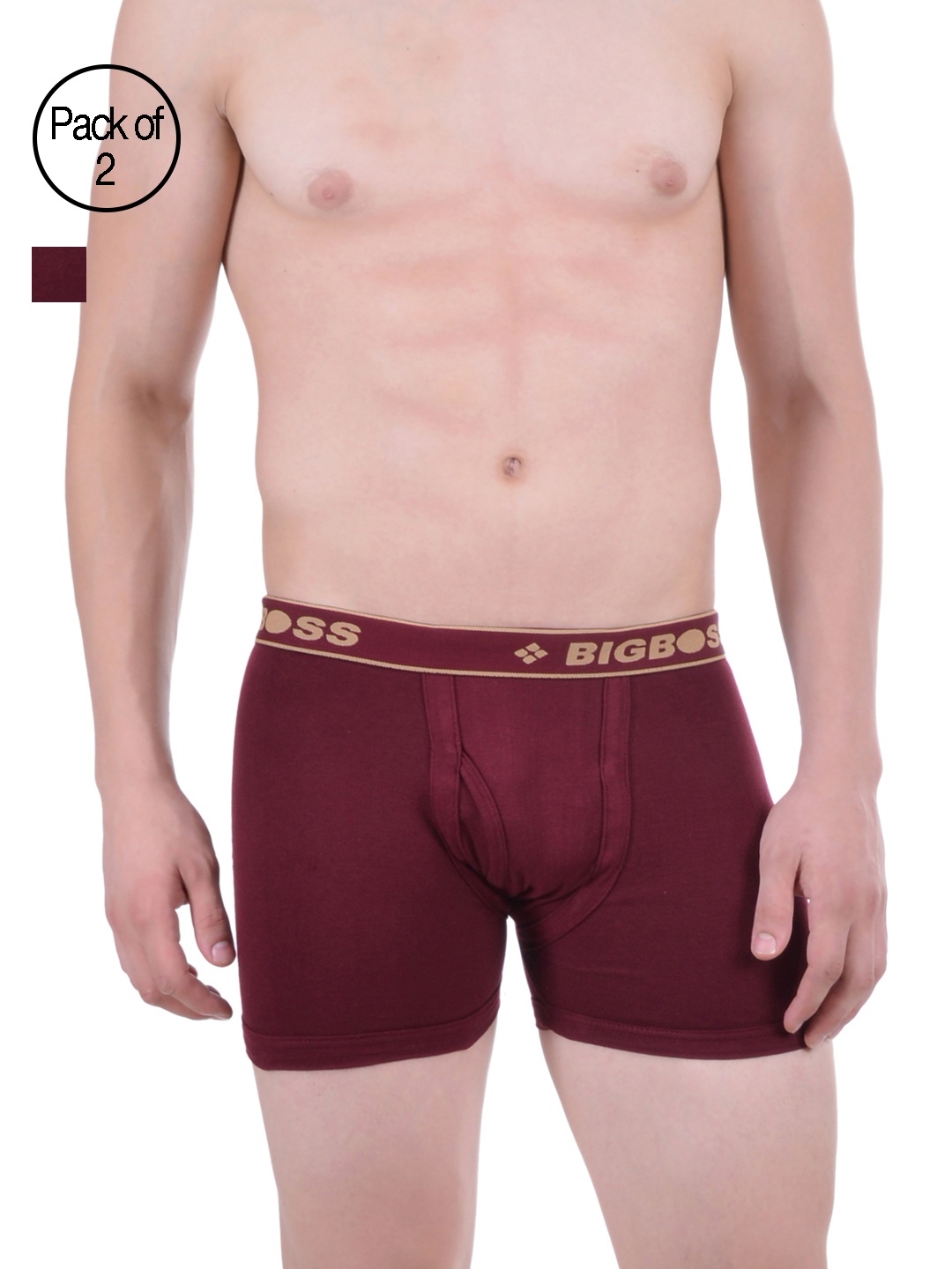 

Dollar Bigboss Men Pack of 2 Maroon Trunks MDTR-09-R1-PO2
