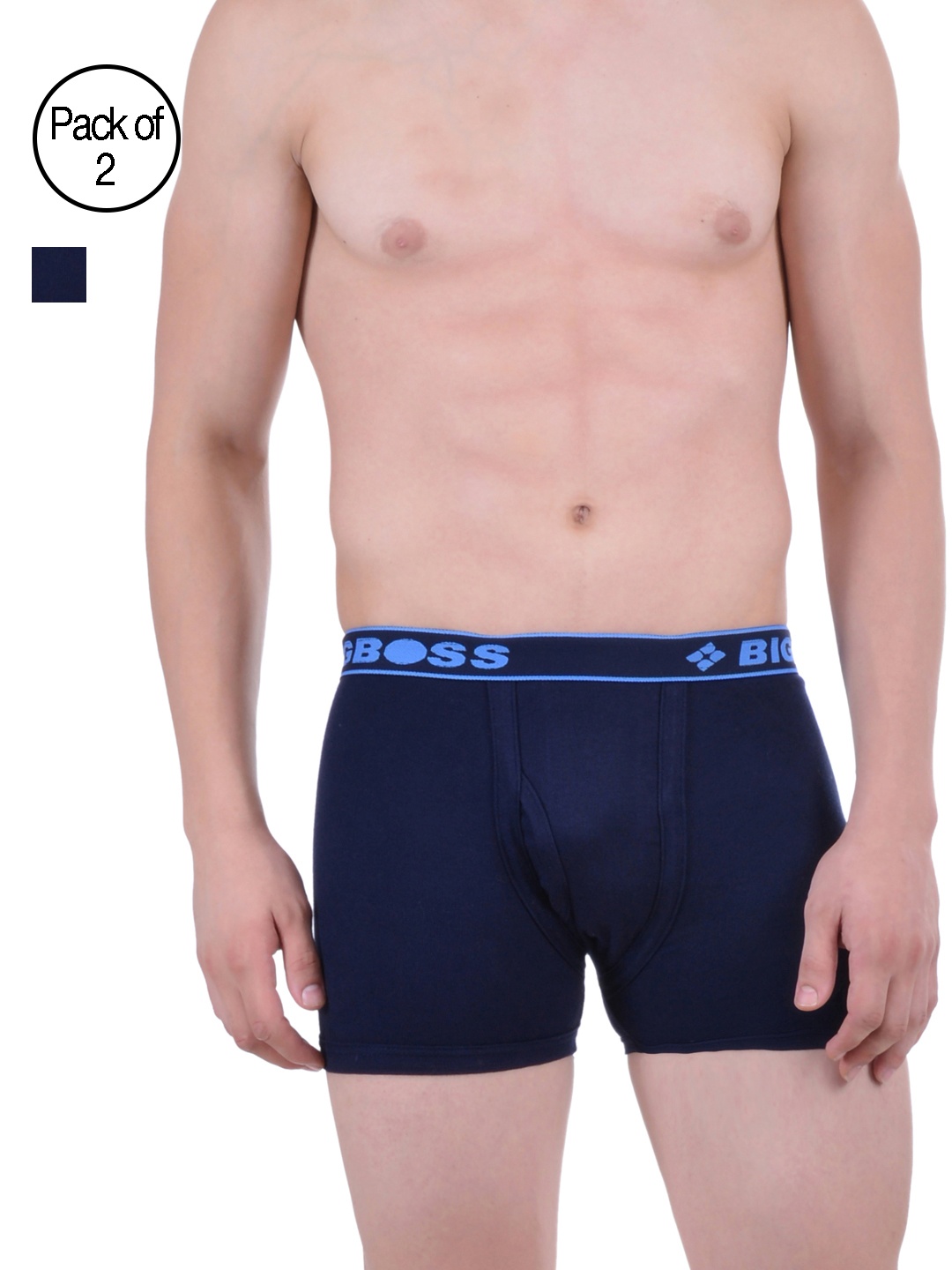 

Dollar Bigboss Men Pack of 2 Navy Blue Trunks MDTR-09-R1-PO2