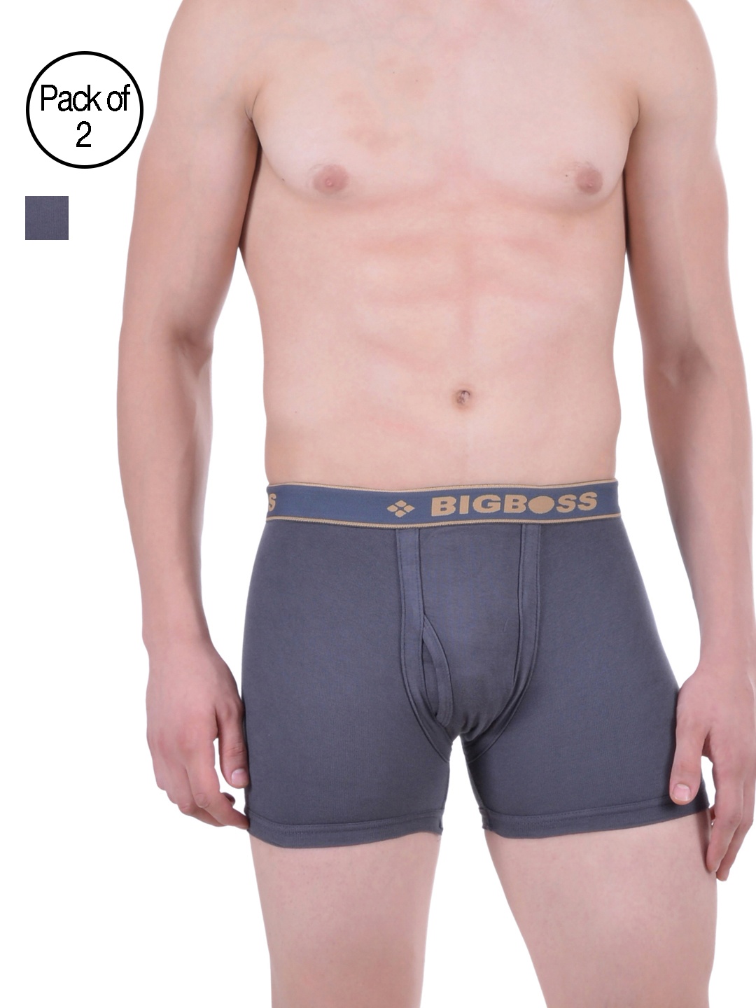 

Dollar Bigboss Men Pack of 2 Grey Trunks MDTR-09-R1-PO2