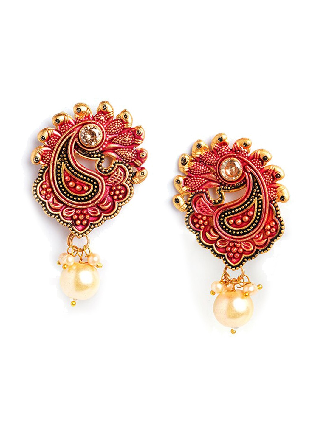 

HOT AND BOLD Gold-Toned Contemporary Drop Earrings