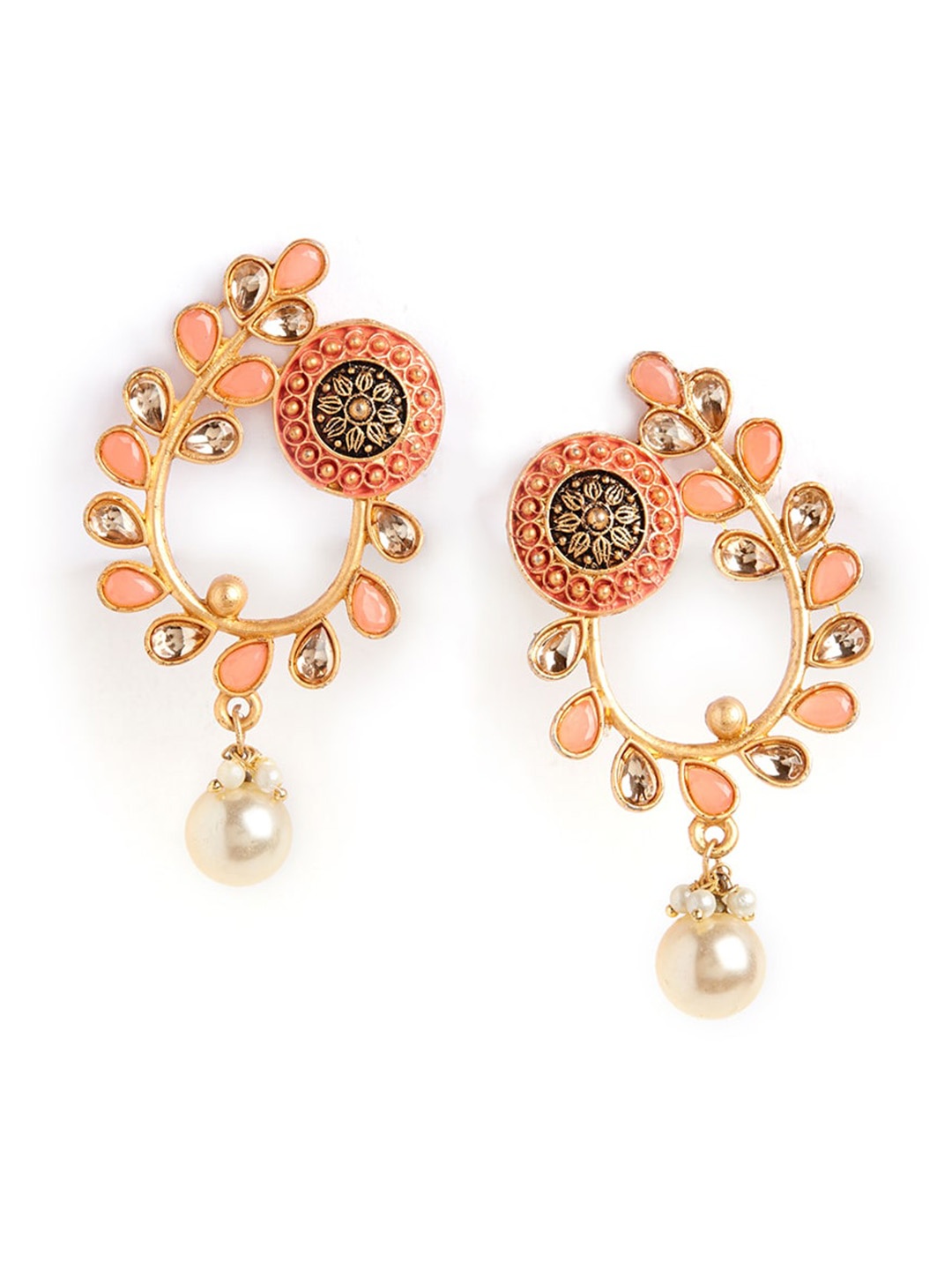 

HOT AND BOLD Gold-Plated Contemporary Drop Earrings