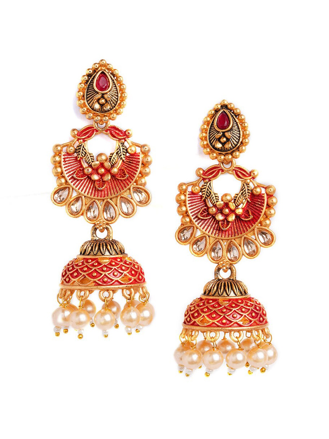 HOT AND BOLD Gold-Plated Dome Shaped Jhumkas