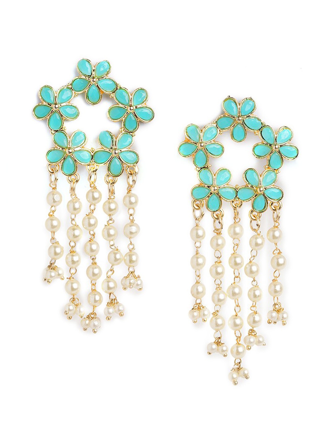 

HOT AND BOLD Gold-Plated Floral Drop Earrings