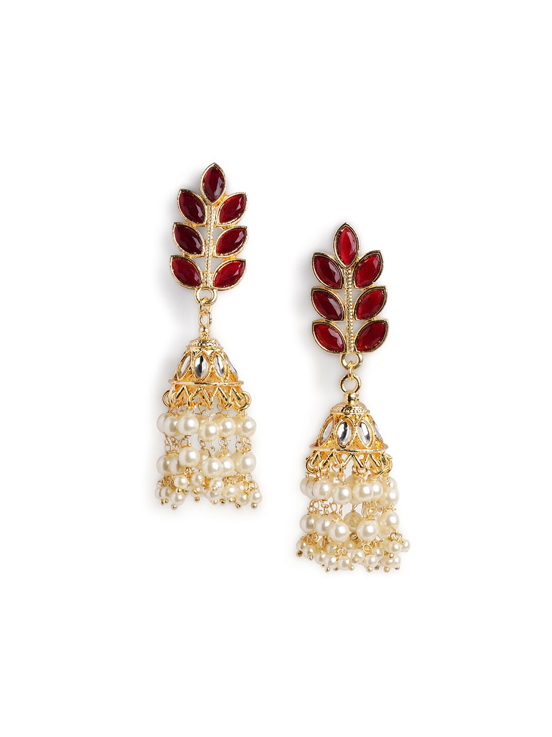

HOT AND BOLD Gold-Plated Dome Shaped Jhumkas