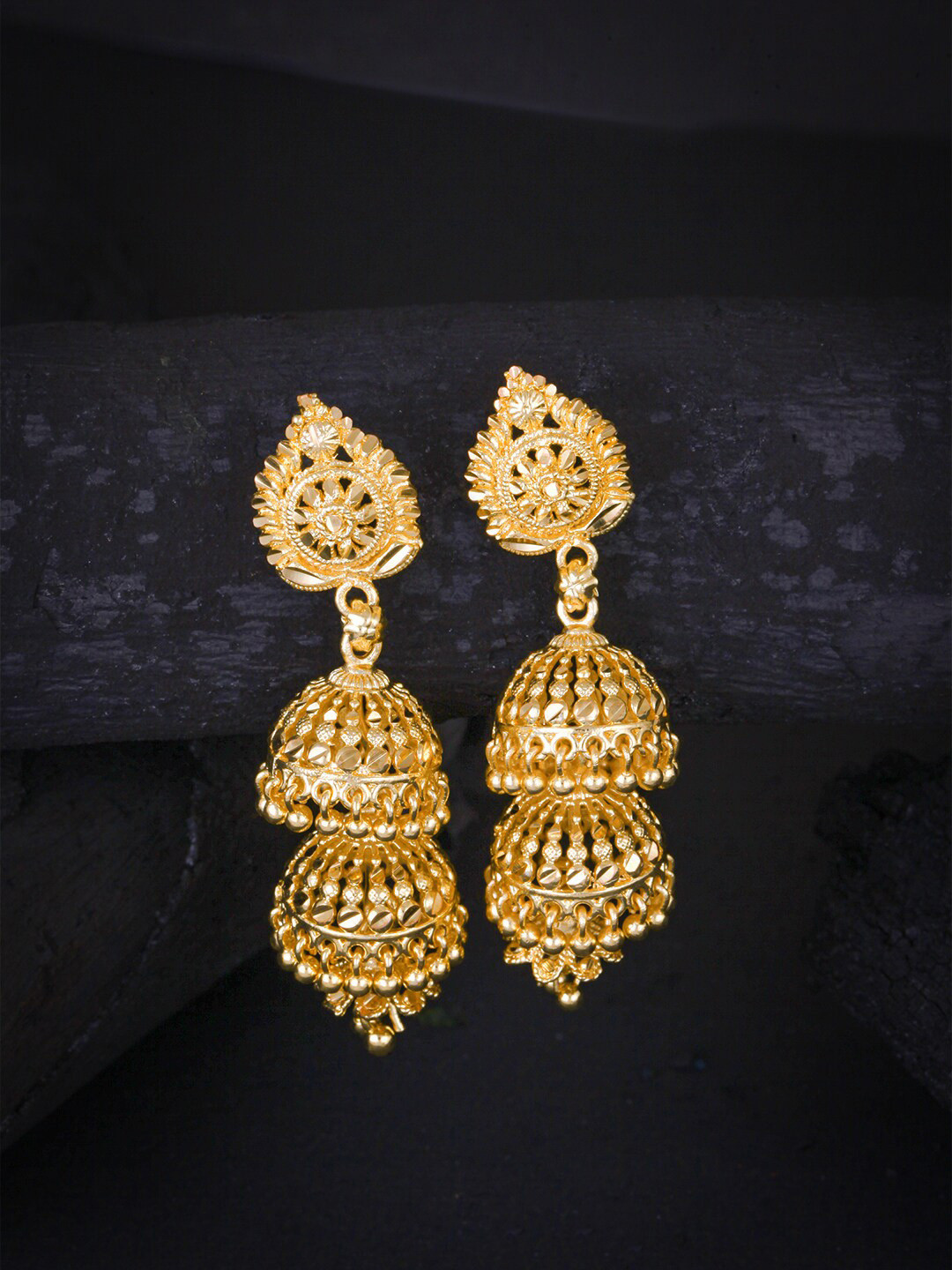 

MEENAZ Gold-Plated Dome Jhumkas