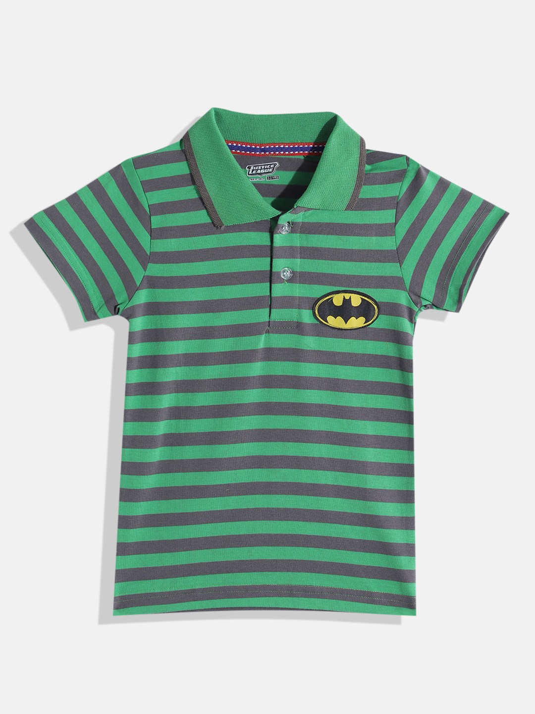 

Eteenz Boys Assorted Striped Batman Detail Polo Collar Premium Cotton T-shirt