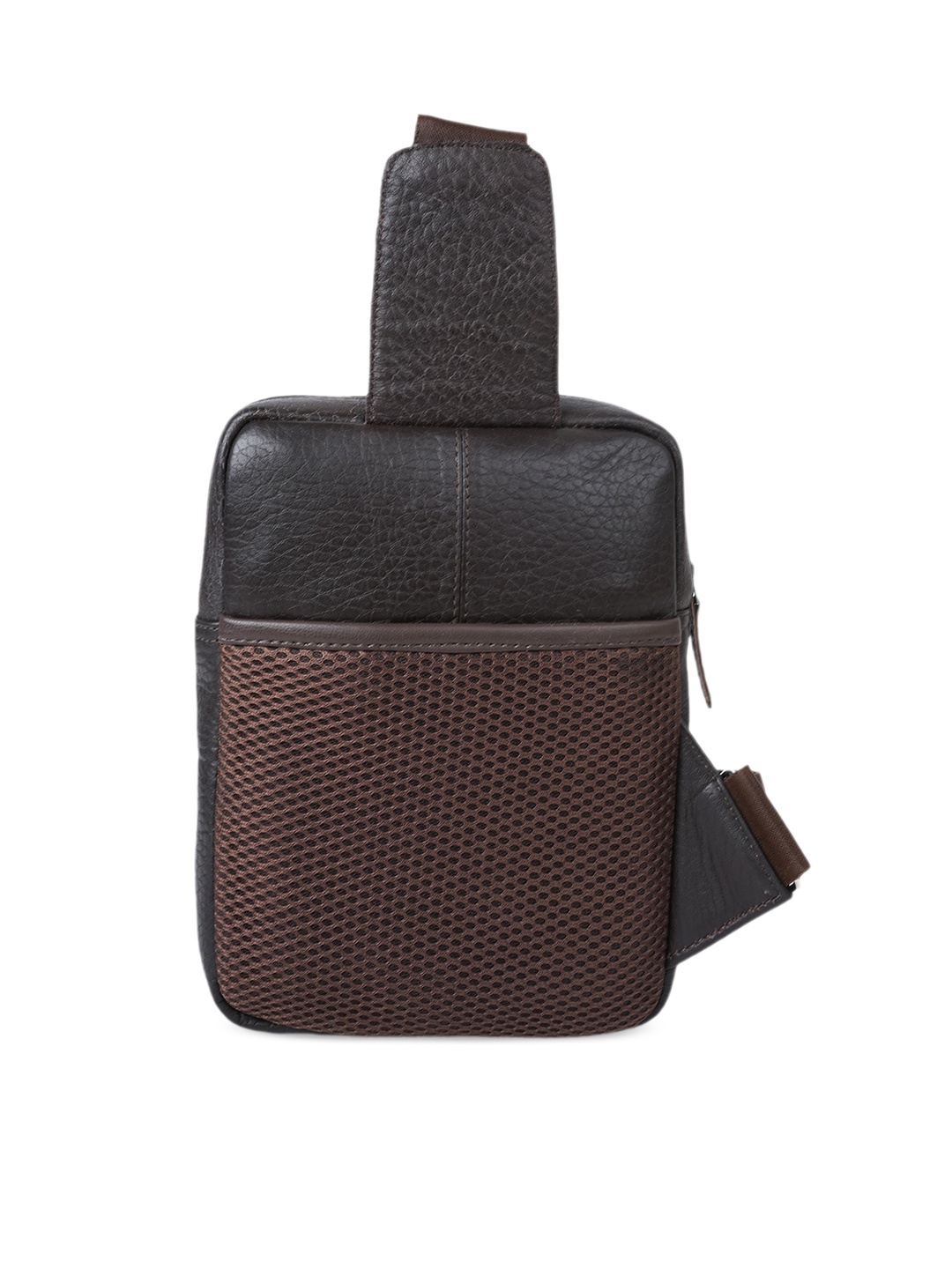 

CIMONI Leather Oversized Structured Sling Bag, Black