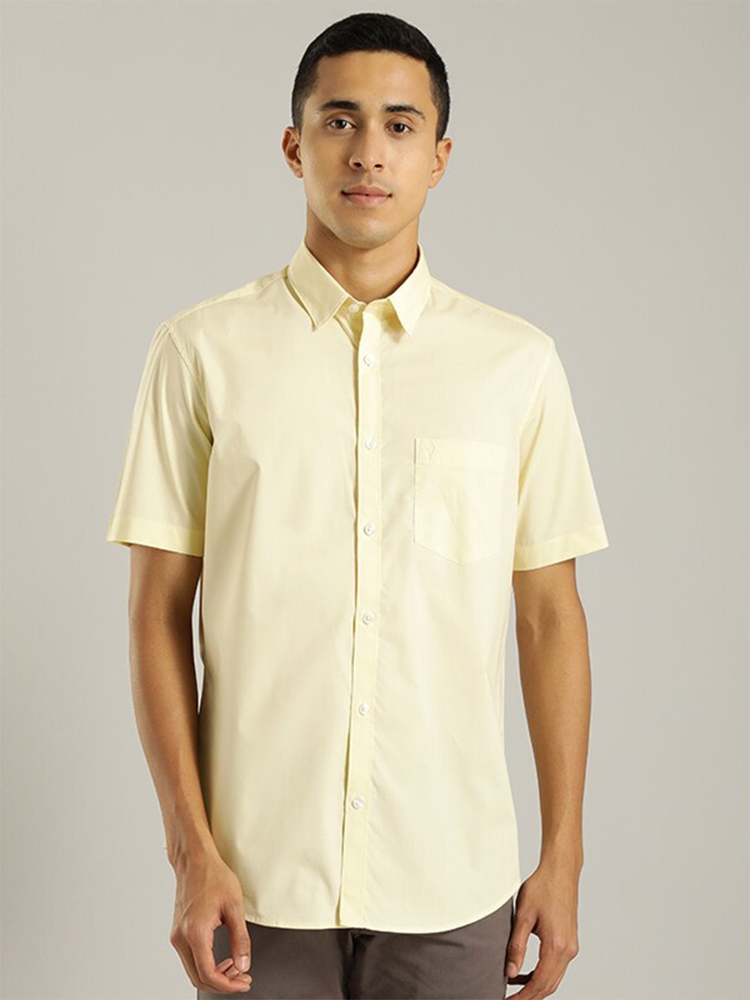 

Indian Terrain Chiseled Slim Fit Pure Cotton Casual Shirt, Yellow
