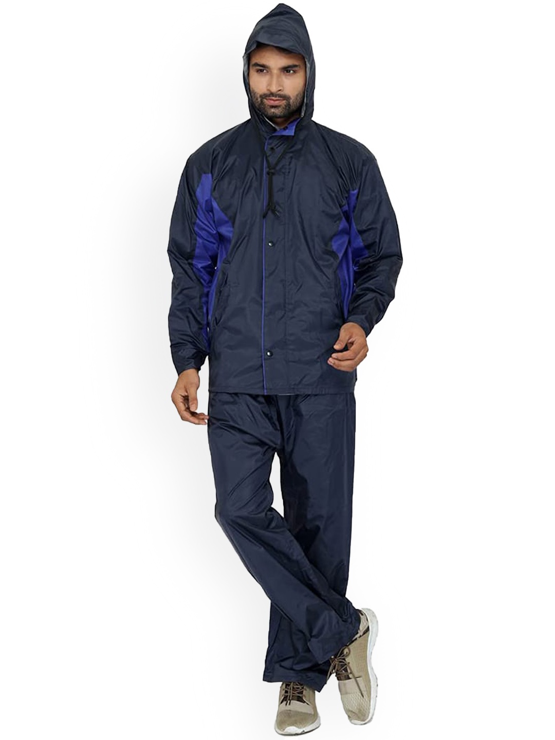 

THE CLOWNFISH Waterproof Rain Suit, Navy blue