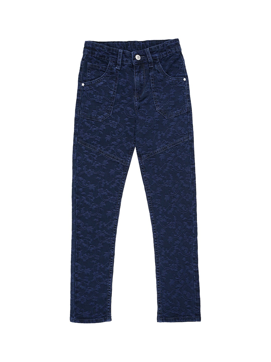 

Jean Cafe Girls Slim Fit Mid-Rise Pure Cotton Jeans, Blue