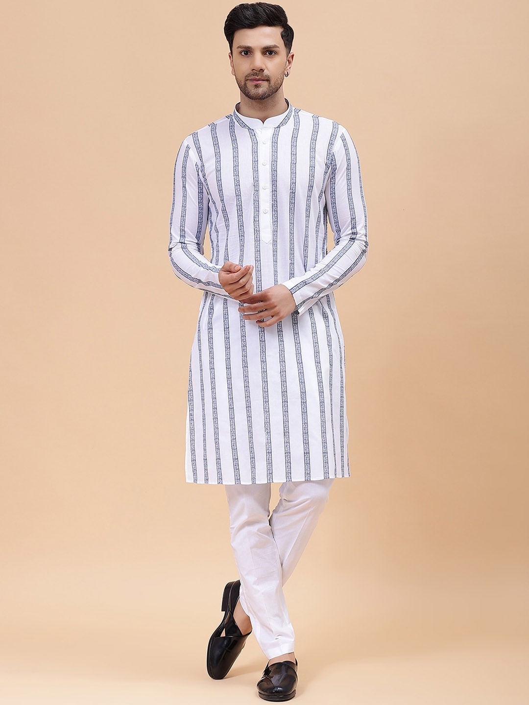 

See Designs Embroidered Pure Cotton Kurta, White