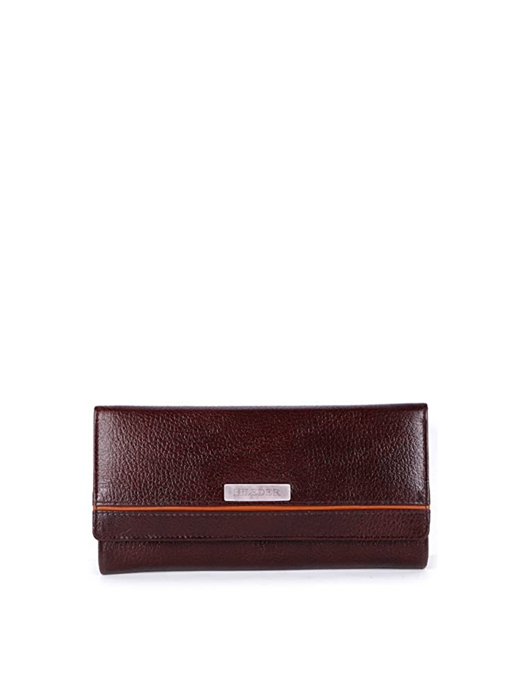 

HiLEDER Women Leather Two Fold Wallet, Coffee brown