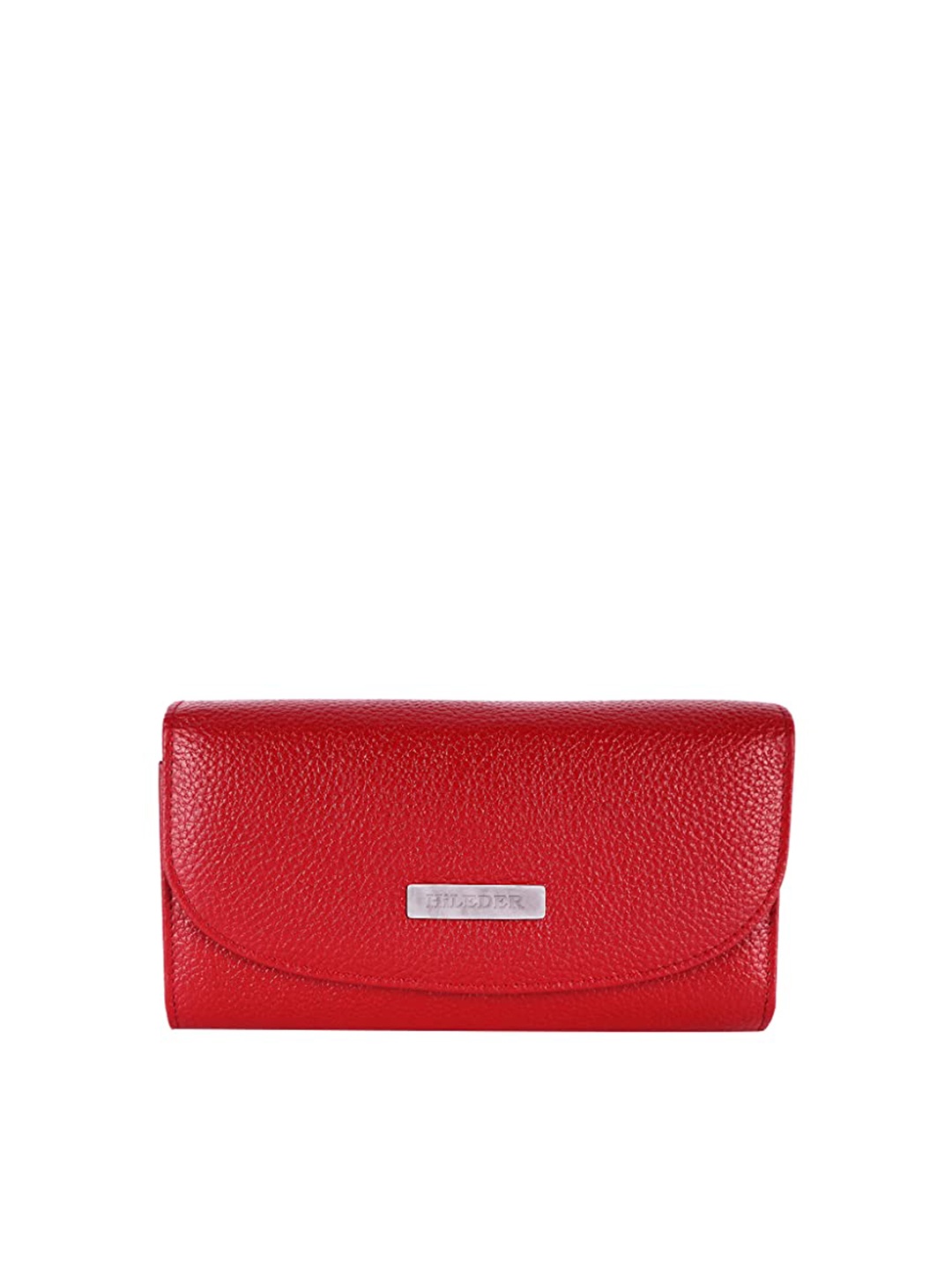 

HiLEDER Women Leather Two Fold Wallet, Red