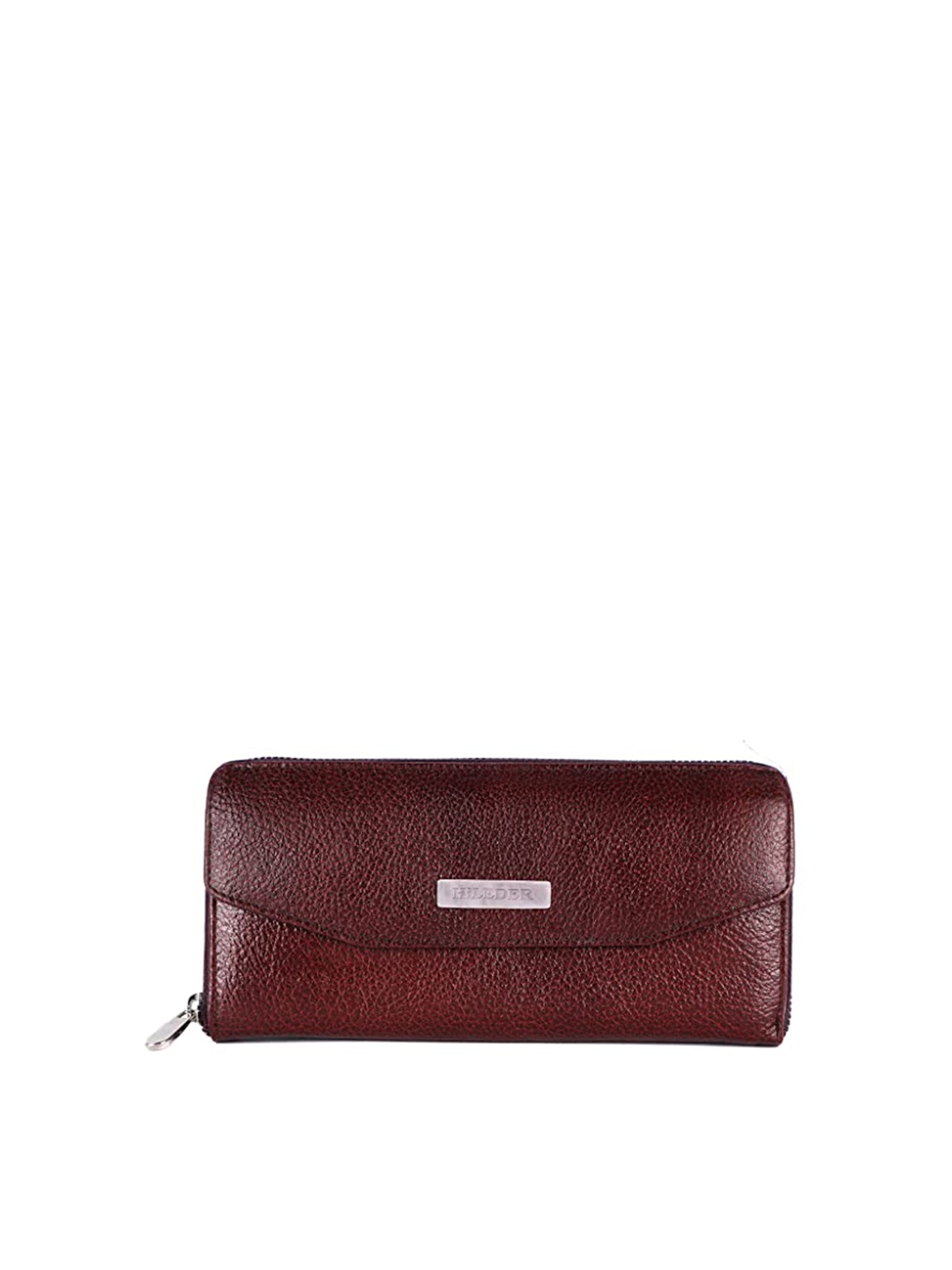 

HiLEDER Women Zip Around Wallet, Brown