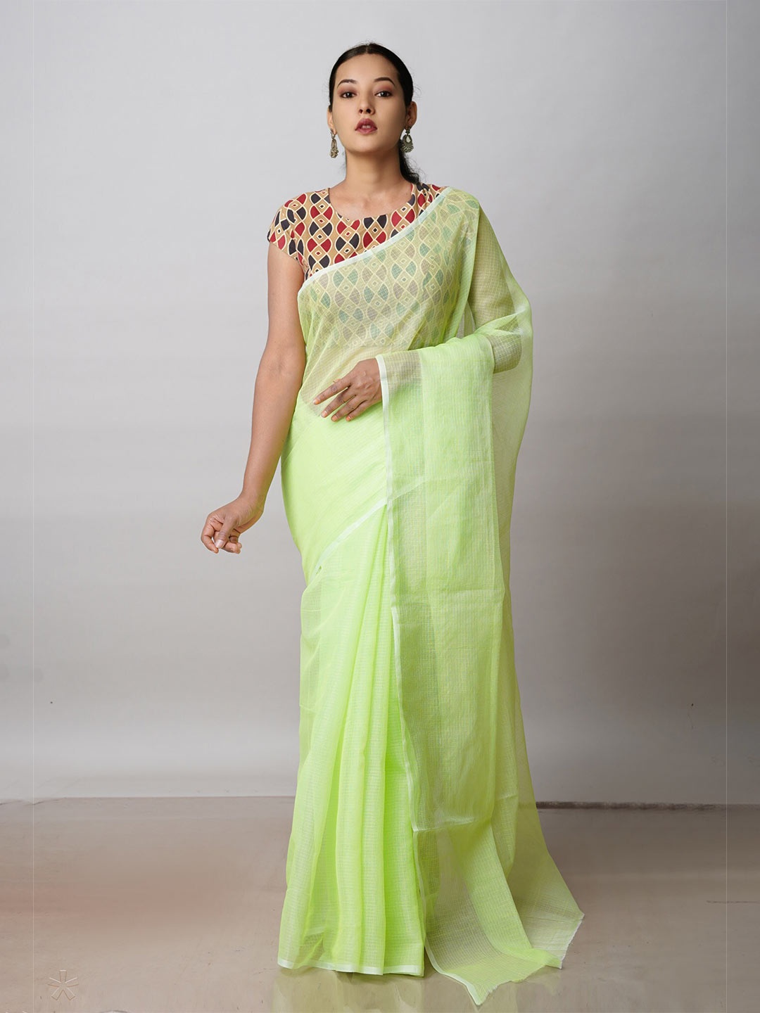 

Unnati Silks Pure Cotton Kota Saree, Green