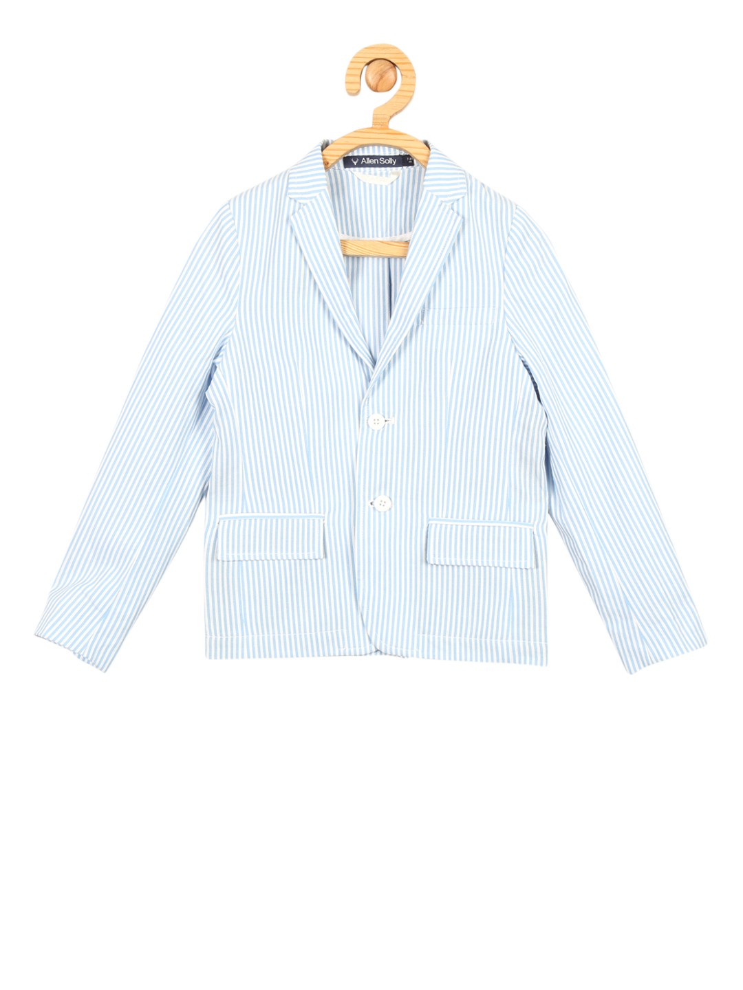 

Allen Solly Junior Blue & White Striped Blazor