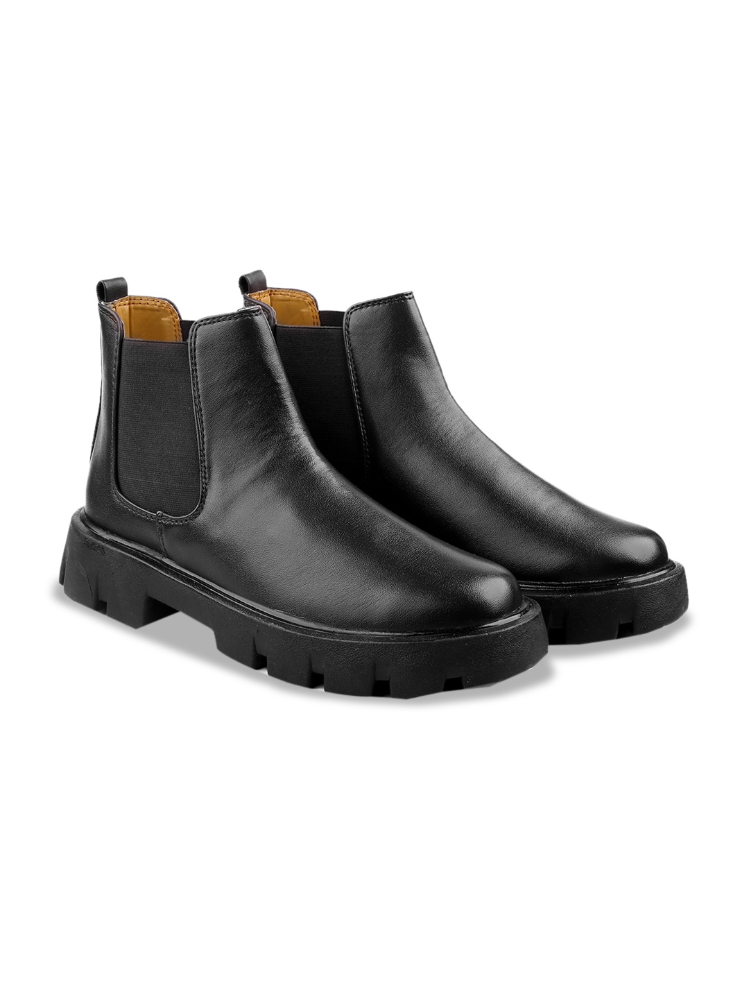 

Bxxy Men Heeled Mid-Top Chelsea Boots, Black
