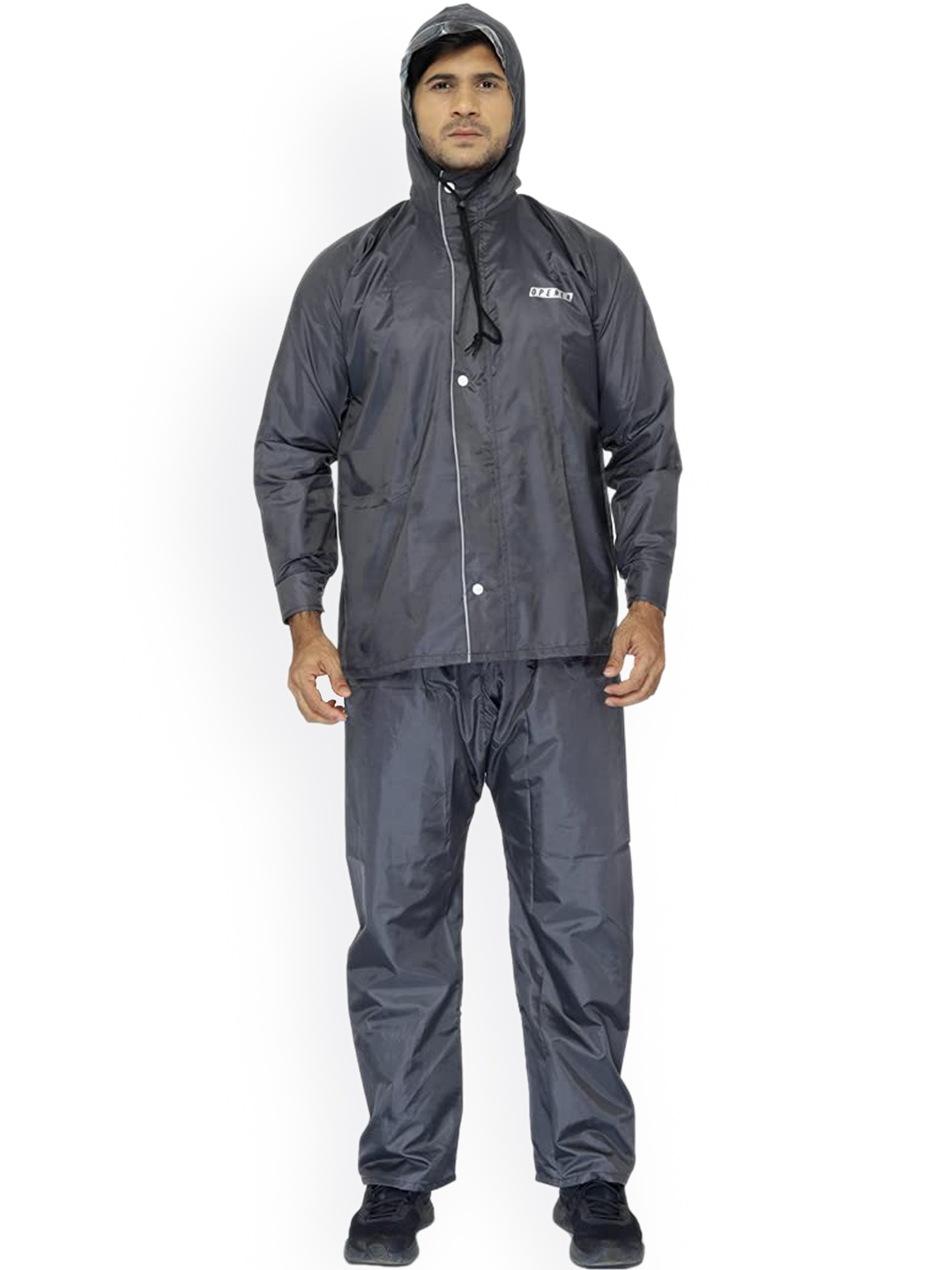 

THE CLOWNFISH OPENER-1227 Reversible Double Layer Rain Suit, Grey