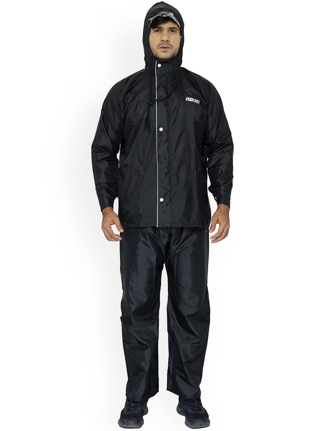 

THE CLOWNFISH Reversible Double Layer Rain Suit, Black