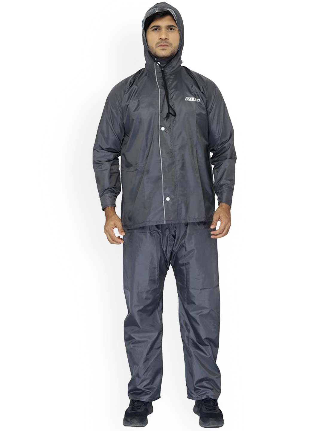 

THE CLOWNFISH Reversible Double Layer Rain Suit, Grey