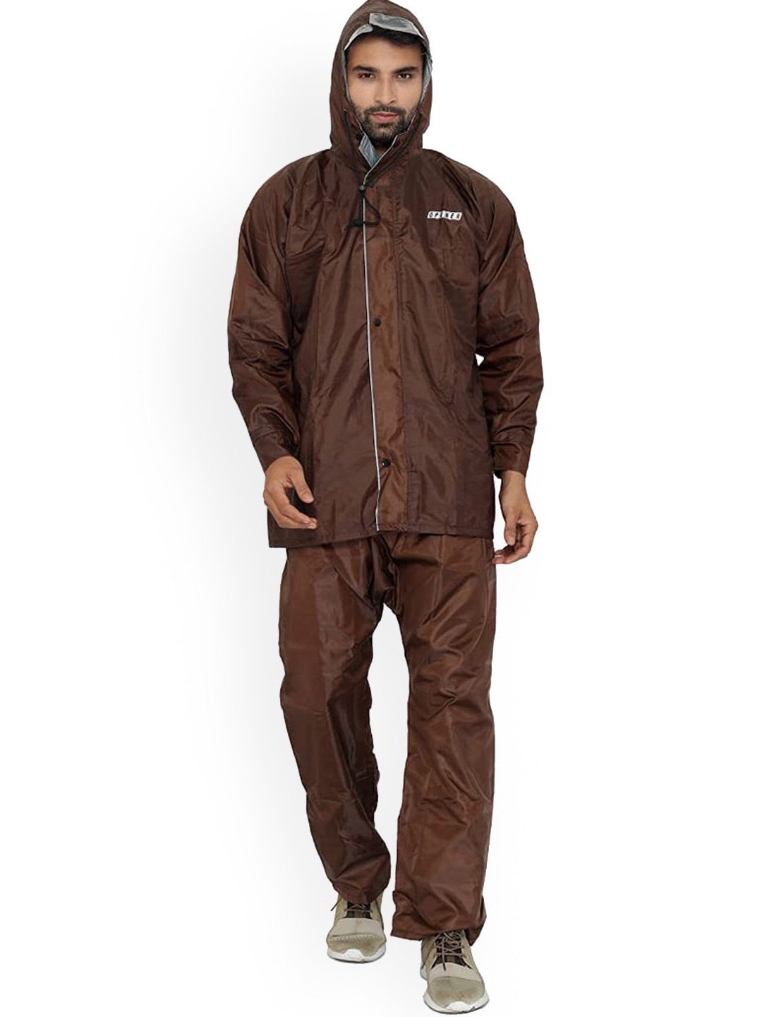 

THE CLOWNFISH Reversible Double Layer Rain Suit, Brown