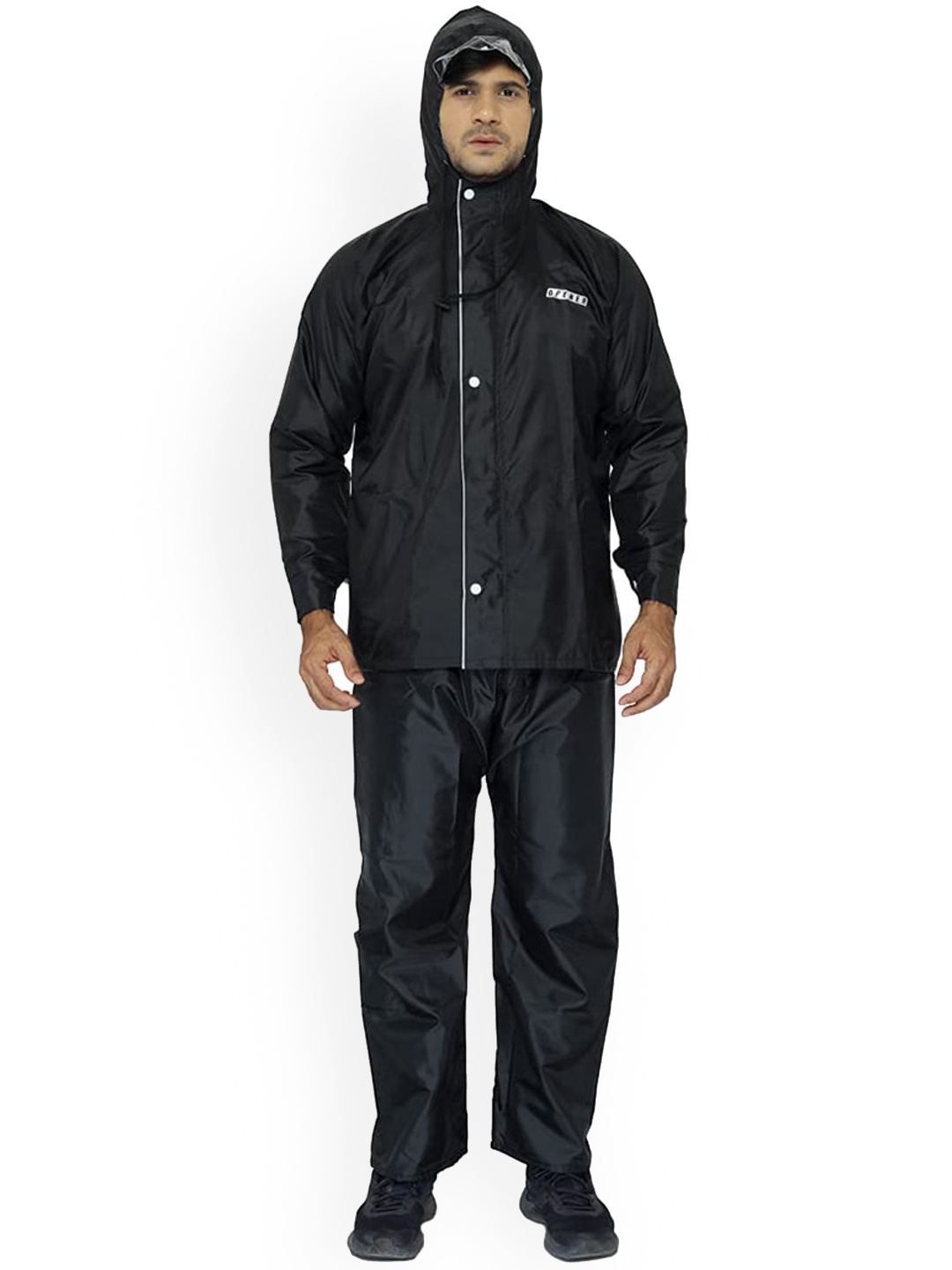 

THE CLOWNFISH Reversible Double Layer Rain Suit, Black