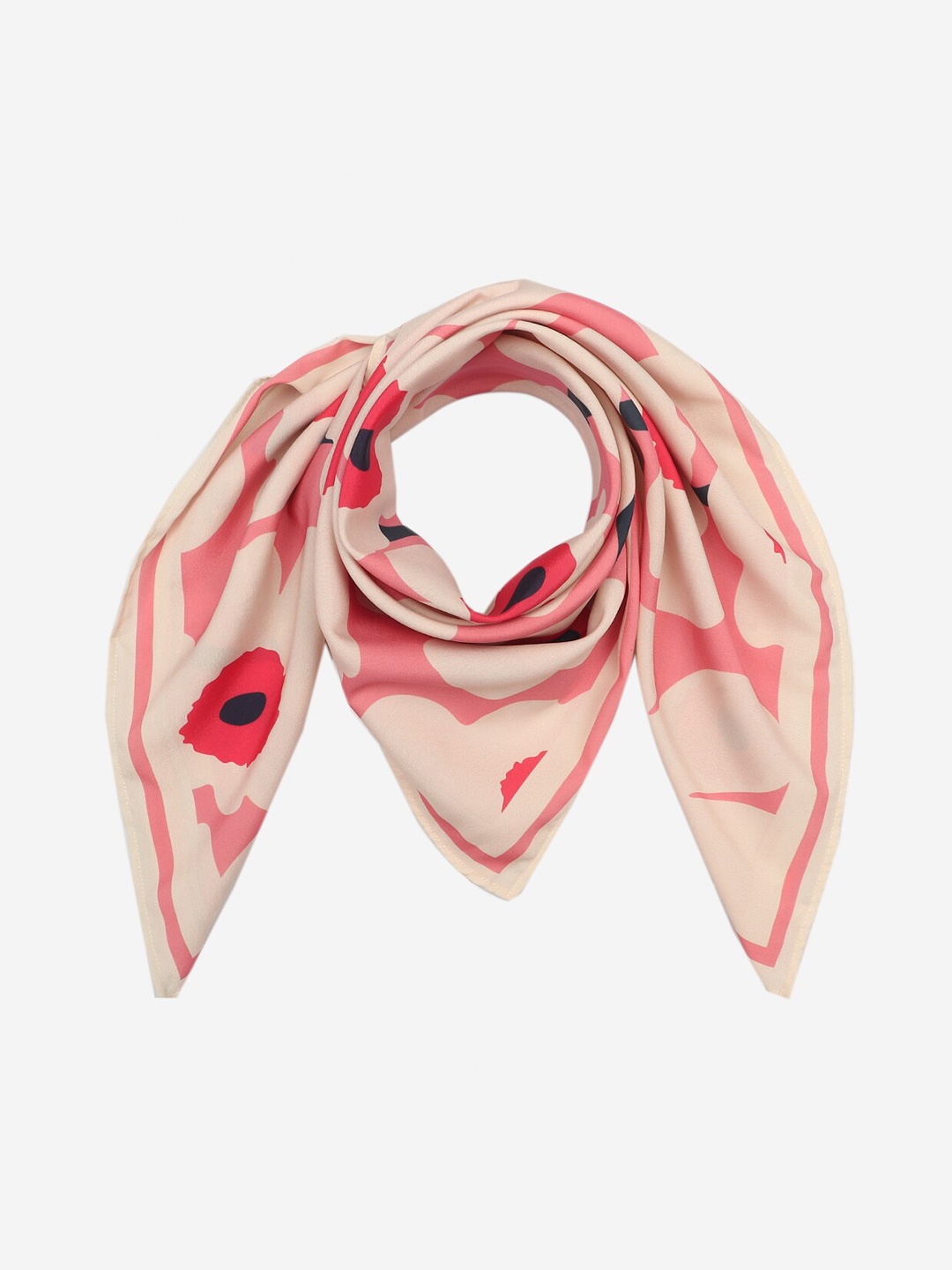 

Beau Design Women Floral Printed Scarf, Red