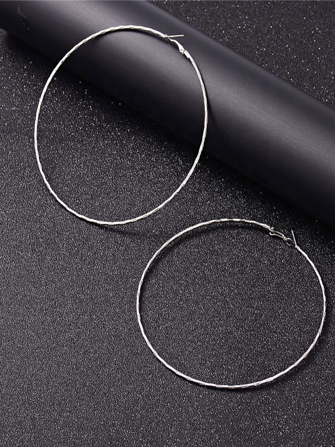 

Proplady Silver Plated Circular Hoop Earrings