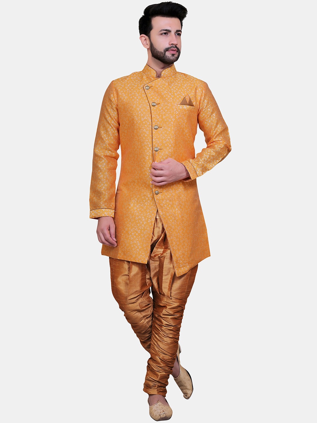 

Avaeta Floral Printed Sherwani Set, Yellow