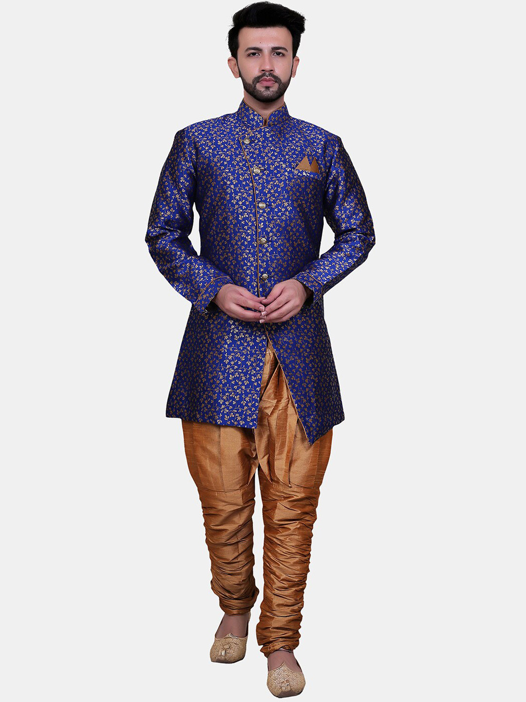 

Avaeta Floral Printed Sherwani Set, Blue