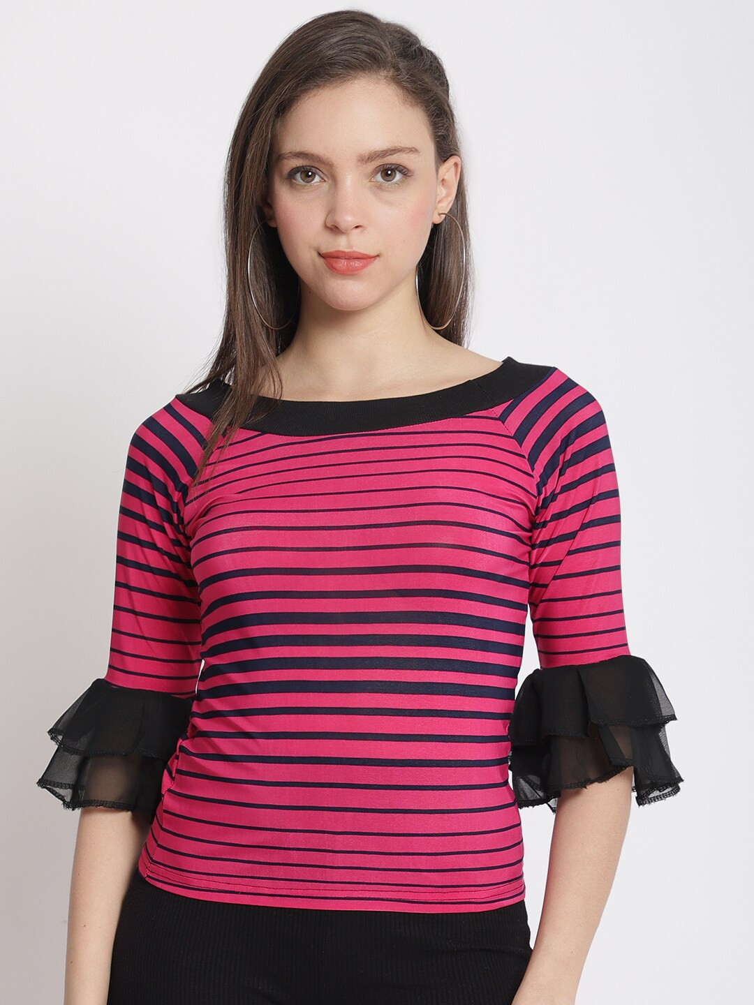

The Mini NEEDLE Striped Regular Top, Pink