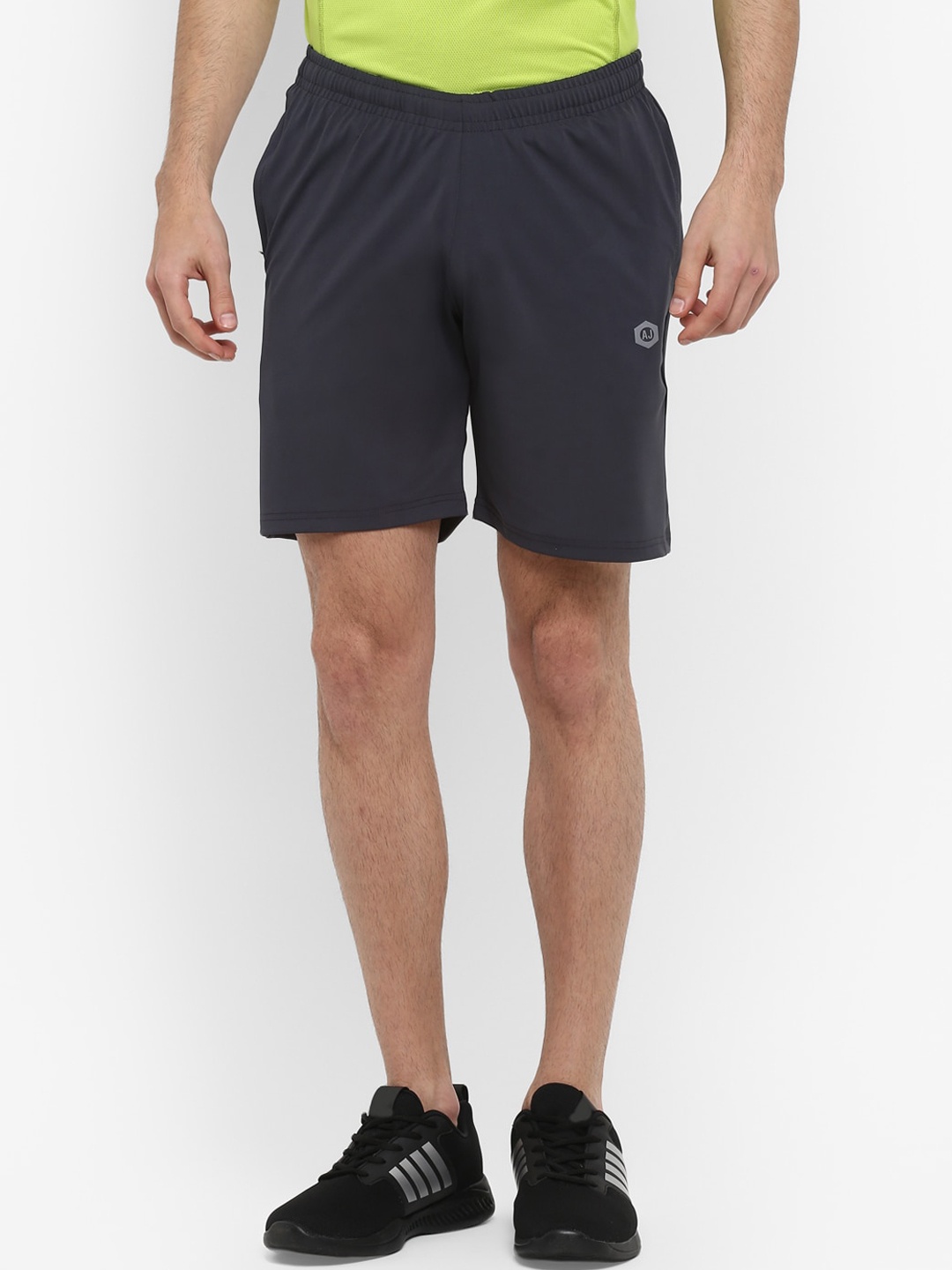 

Alan Jones Men Slim Fit Mid-Rise Sports Shorts, Grey