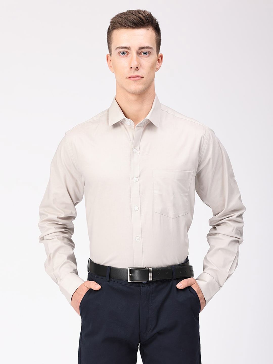 

Copperline Comfort Slim Fit Cotton Formal Shirt, Taupe