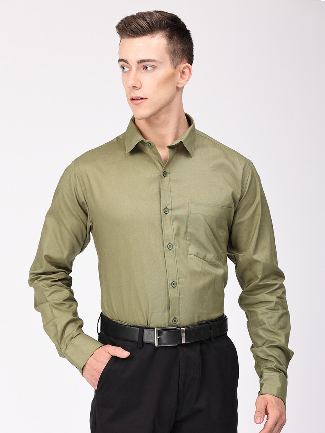 

Copperline Comfort Slim Fit Cotton Formal Shirt, Olive